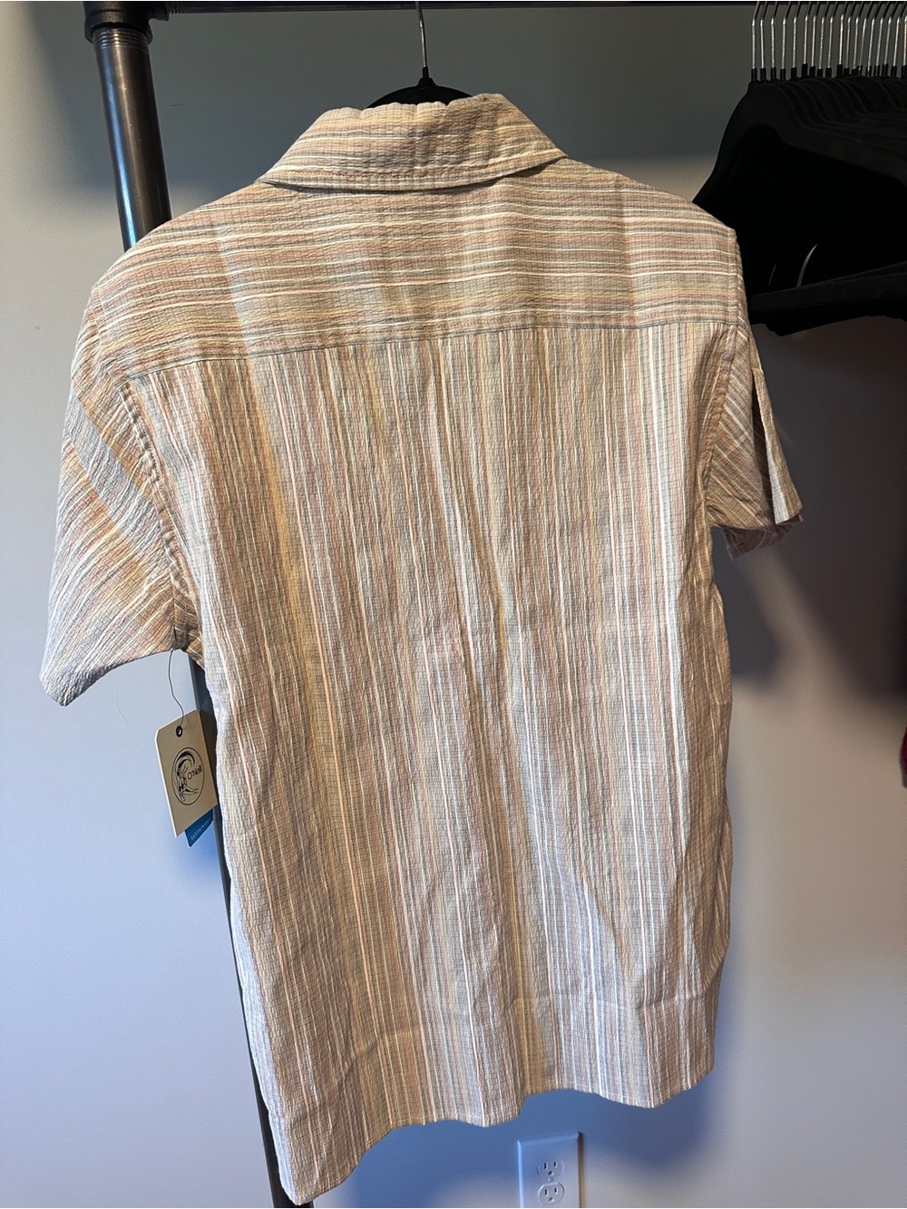 Small | O’Neill | Golden Striped Button-Up Shirt Organic Cotton - Picture 7 of 7